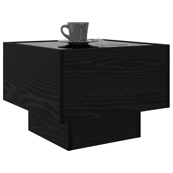 vidaXL Kaffebord Svart eik 40 x 40 x 30 cm Konstruert tre