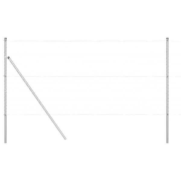 vidaXL Gjerdepåle Annet 26 pcs Grå 3,2 x 3,2 x 210 cm Stål