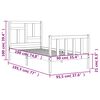 vidaXL Sengeramme med hodegavl hvit single heltre