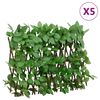 vidaXL&nbsp;Utvidbart espalier med kunstig ef&oslash;y 5 stk gr&oslash;nn 180x30 cm