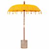 vidaXL Balinesisk parasoll med base Gul 185 x 185 x 260 cm