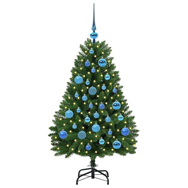 vidaXL Kunstig juletre med 150 LED grønn 120 cm PVC og metall