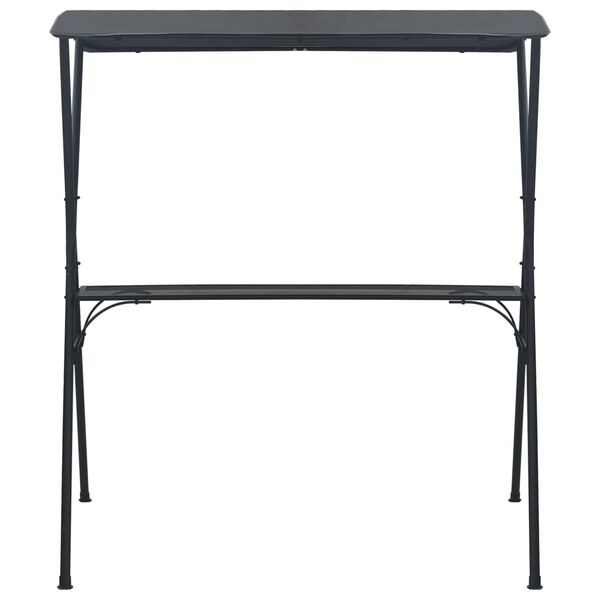 vidaXL Barbord til fester med tak 175x150x207 cm antrasitt st&aring;l