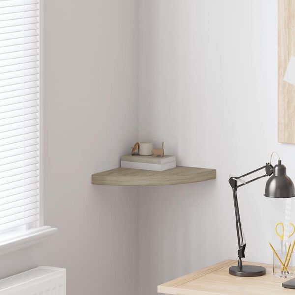 vidaXL Flytende vegghylle eik 35x35x3,8 cm MDF