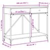 vidaXL Konsollbord gr&aring; sonoma 100x39x78,5 cm konstruert tre