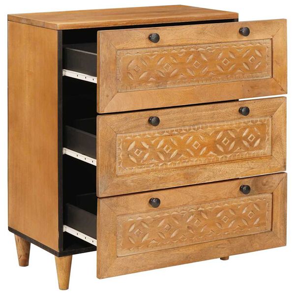 vidaXL Serviesskap med skuff Lysebrun 60 x 33 x 75 cm heltre mango