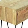 vidaXL Konsollbord 120x35x76 cm massiv teak
