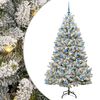 vidaXL Kunstig juletre med 300 LED Gr&oslash;nn og hvit 180 cm PVC og metall