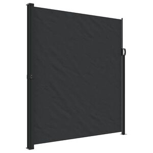 vidaXL Uttrekkbar sidemarkise svart 220x500 cm