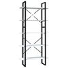 vidaXL Bokhylle 5 nivåer hvit 80x30x175 cm konstruert tre