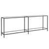 vidaXL Konsollbord gjennomsiktig 220x35x75,5 cm herdet glass