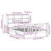 vidaXL Seng med bokhylle uten madrass 120x200 cm heltre furu