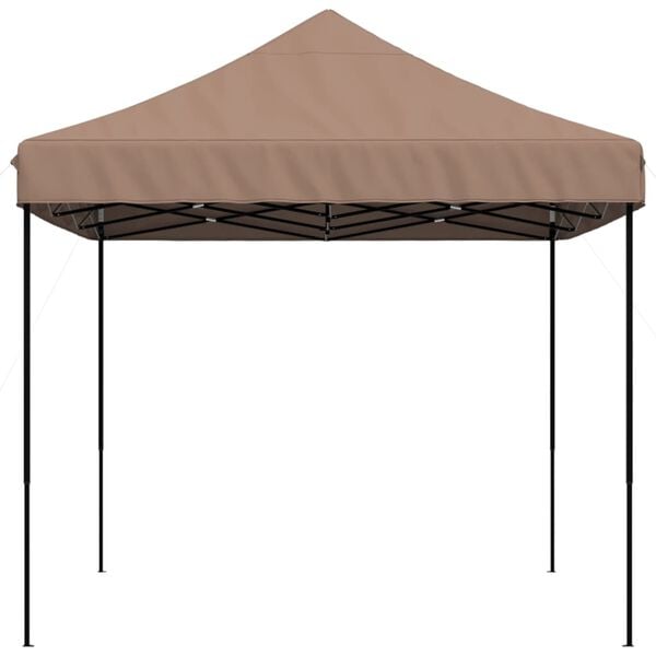 vidaXL Sammenleggbart partytelt pop-up brun 410x279x315 cm