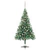 vidaXL Forh&aring;ndsbelyst kunstig juletre med kulesett 180 cm 564 grener