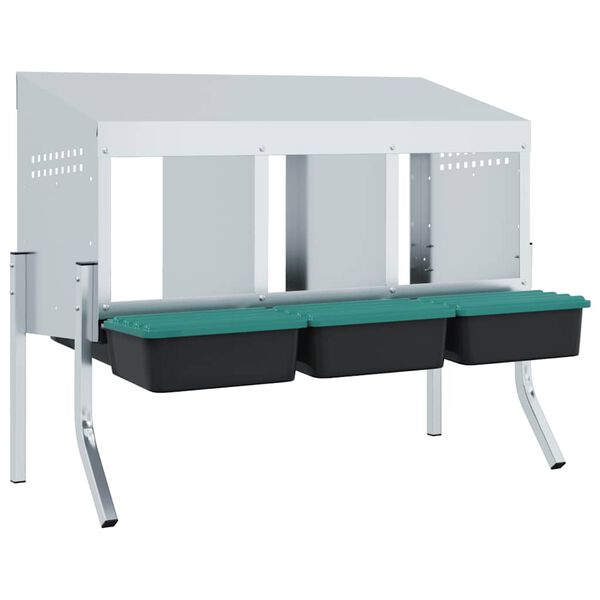 vidaXL Kyllinghus 3 rom med ben galvanisert st&aring;l