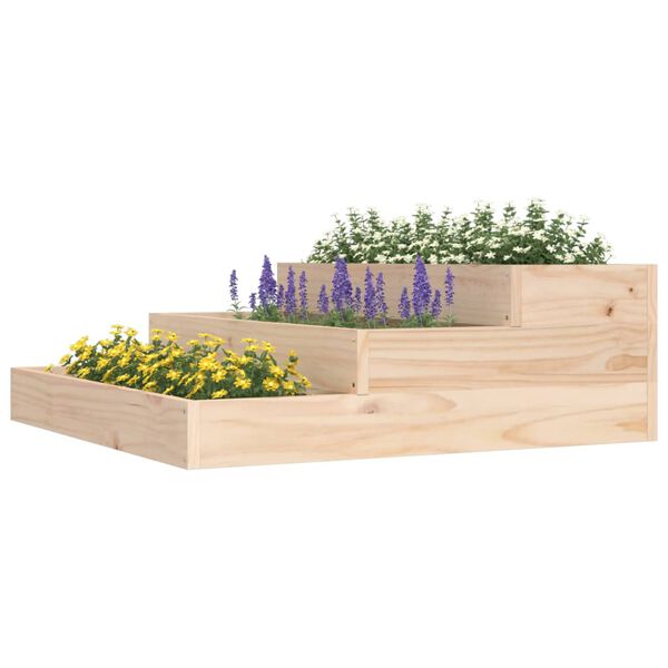 vidaXL Plantekasse 78x78x27 cm heltre furu