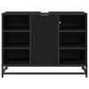 vidaXL Baderomsskap med hylle Svart Eik 80 x 33 x 60 cm Konstruert tre