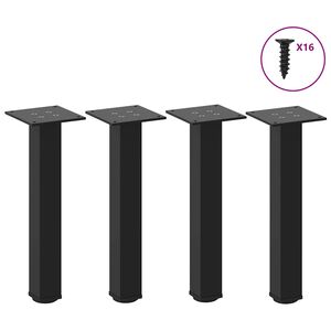vidaXL Salongbordben 4 stk svart 30-32 cm st&aring;l