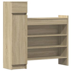 vidaXL Skohylle sonoma eik 100,5x28x100 cm konstruert tre