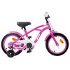 vidaXL Barnesykkel 16 Tommer for 4-6 &aring;r gammel M&oslash;rk rosa