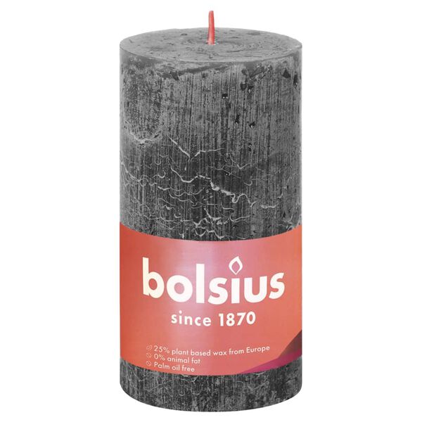 Bolsius Rustikke s&oslash;ylelys Shine 4 stk 130x68 mm stormende gr&aring;