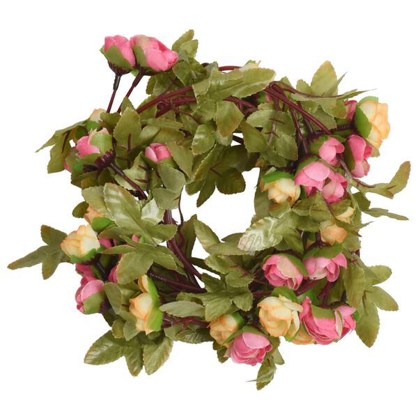 vidaXL Blomsterkranser 6 stk rosa 215 cm