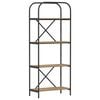 vidaXL Bokhylle 4 niv&aring;er 60 x 30 x 146 cm Konstruert tre Artisan Eik