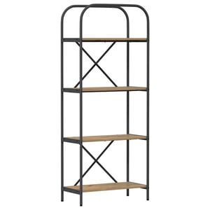 vidaXL Bokhylle 4 niv&aring;er 60 x 30 x 146 cm Konstruert tre Artisan Eik