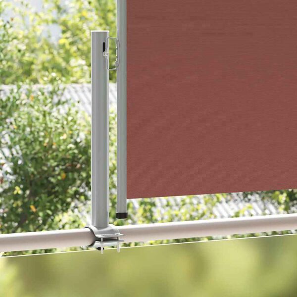 vidaXL Uttrekkbar sidemarkise 100x300 cm brun