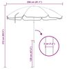 vidaXL Strandparasol grønn 206 x 206 x 212 cm Polyester og Metall