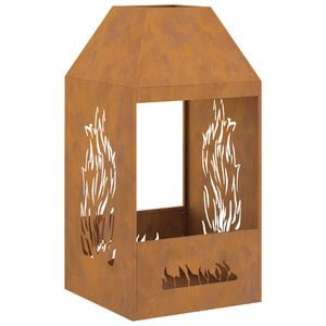 vidaXL Bålplass Brun 50 x 50 x 100 cm Stål