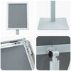 vidaXL Pedestal plakatstativ s&oslash;lv 32,5 x 27 x 126 cm PVC og st&oslash;pejern