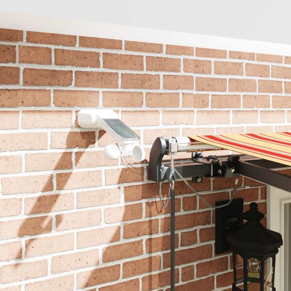 vidaXL Markiseduk med Gul og oransje 400 &times; 300 cm Polyester