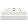 vidaXL Seng med lagring med skuff Hvit 120 cm Konstruert tre