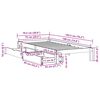 vidaXL Sengeramme med skuffer hvit 75x190 cm heltre furu