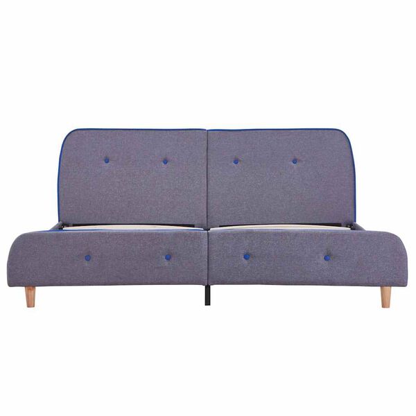 vidaXL Sengeramme uten Madrass Lysegrå Stoff 150x200 cm