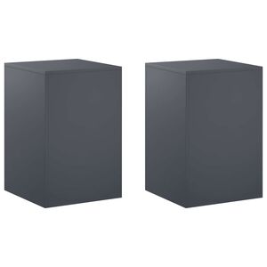 vidaXL Planteholder 2 pcs Antrasitt 40 x 40 x 60 cm Galvanisert st&aring;l