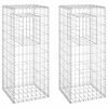 vidaXL Gabionstolper 2 stk 40x40x100 cm jern