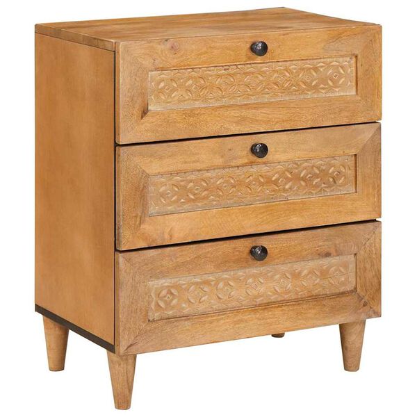 vidaXL Nattbordskap Lys Brun 50 x 33 x 62 cm Massivt akasietre