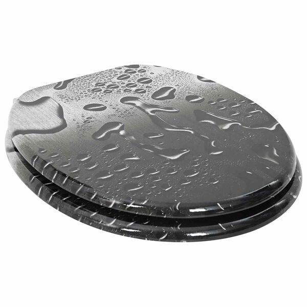 vidaXL Toalettsete 2 pcs Gr&aring; 44 x 38 cm MDF-plater