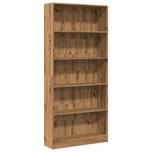 vidaXL Bokhylle artisan eik 80x24x176 cm konstruert tre