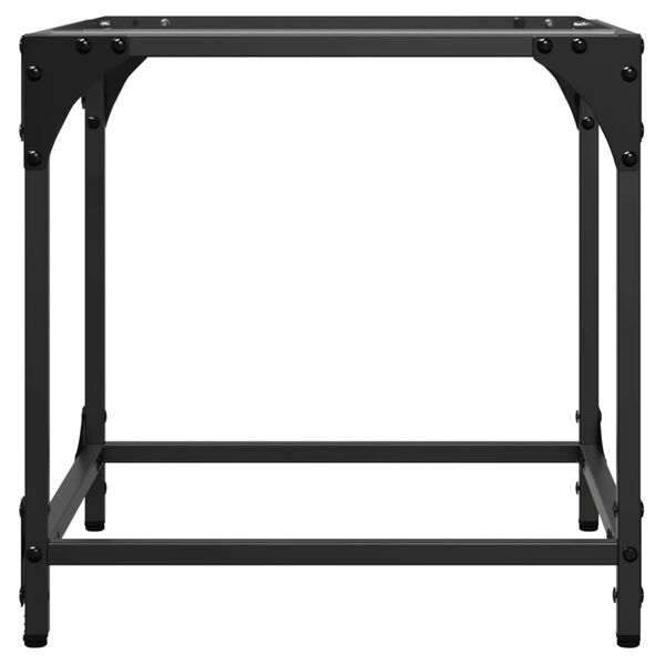 vidaXL Sofabord med gjennomsiktig glassplate 2 stk 40x40x40 cm st&aring;l