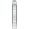 vidaXL Gabionkurver buede 6 stk 400x30x140/160 cm galvanisert jern
