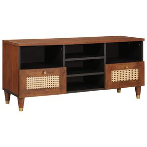 vidaXL TV-skap med skuff Brun 100 x 33,5 x 46 cm Massiv mango tre