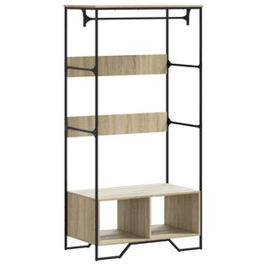 vidaXL Garderobe sonoma eik 90x50x180 cm konstruert tre