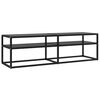 vidaXL TV-benk svart 140x40x40,5 cm herdet glass
