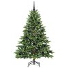 vidaXL Kunstig juletre med 150 LED med stativ gr&oslash;nn 150 cm PE og PVC
