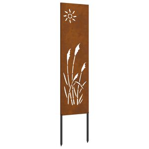 vidaXL Hageprivat skjerm Fretwork Rusten 32 x 140 cm Cortenst&aring;l