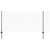 vidaXL Euro gjerdet med stolpe 25 x 1 m PVC-belagt st&aring;l Gr&oslash;nn Mesh