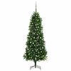 vidaXL Forh&aring;ndsbelyst kunstig juletre med kulesett 240 cm gr&oslash;nn